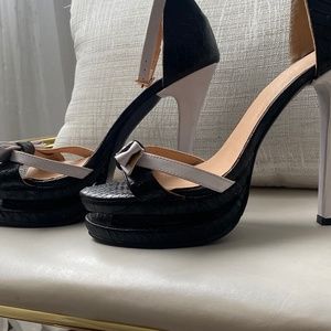 Black and White heels